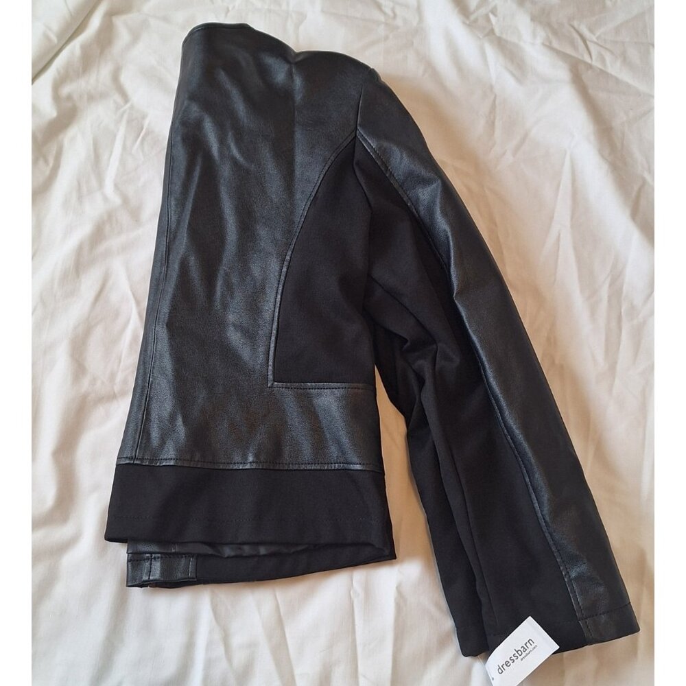 Women’s Black Faux Leather Jacket, XL - Dress Barn NWT - Picture 7 of 8